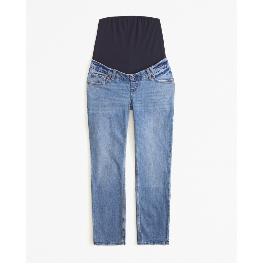 NWT Abercrombie Maternity Ankle Straight Jean 33 L
